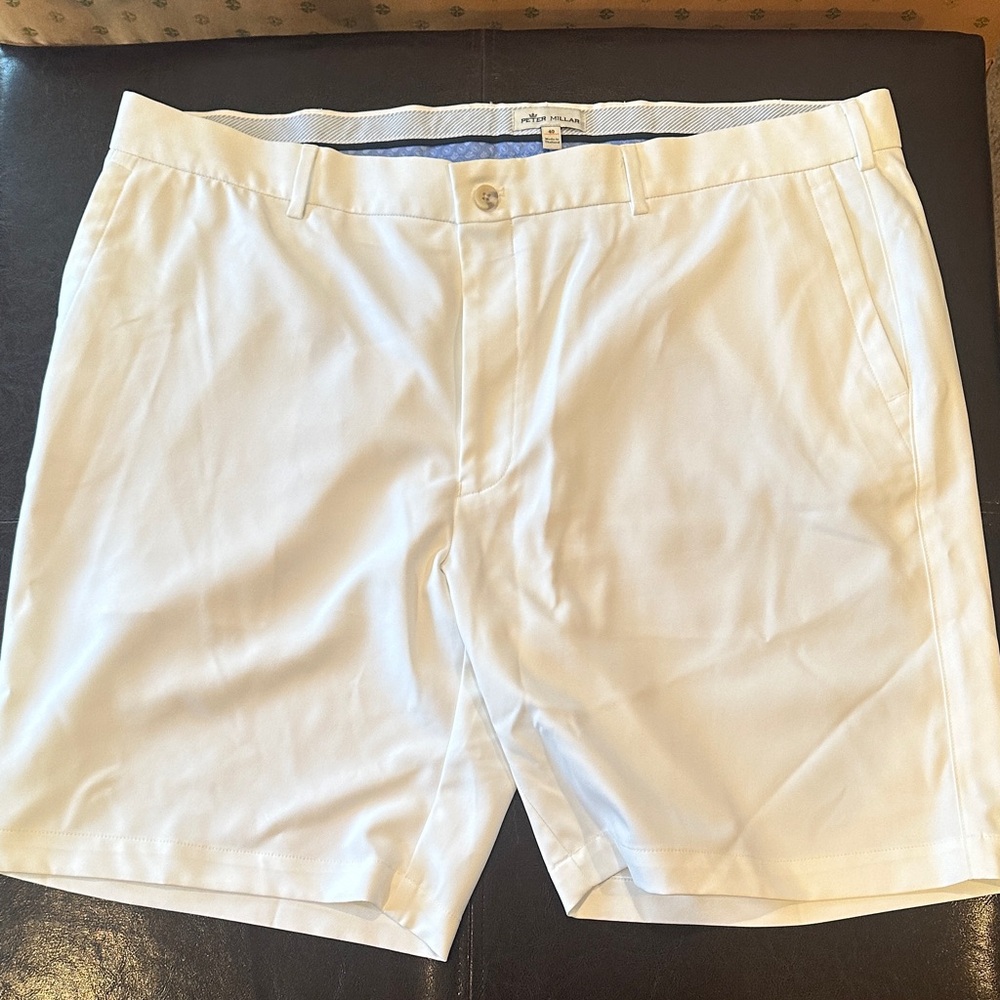 Peter Millar White Men's Flat Front Shorts- size 40